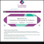 Screen shot of the Cummins Podiatry Ltd website.