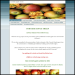 Screen shot of the CORNISH APPLE TREES website.