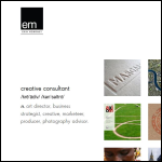 Screen shot of the Erin Moroney Creative Consultancy Ltd website.