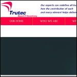 Screen shot of the Trutec website.