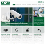 Screen shot of the AVA Security & Communications Ltd website.