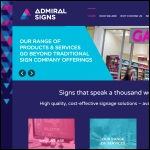Screen shot of the Admiral Signs Visual Imaging Ltd website.
