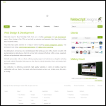 Screen shot of the Webscript Designs Ltd website.