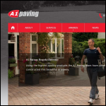 Screen shot of the A1 Paving (Knutsford) Ltd website.