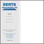 Screen shot of the Berts Brickwork Ltd website.