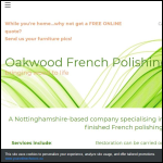 Screen shot of the Oakwood French Polishing Ltd website.
