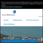 Screen shot of the Milford Haven Port Authority website.