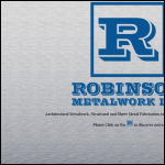 Screen shot of the Robinson Metalwork Ltd website.
