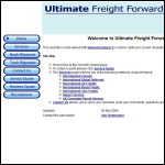 Screen shot of the Ultimate Freight Forwarding Ltd website.