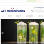 Screen shot of the Well Dressed Tables website.