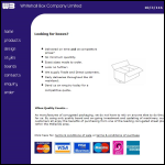 Screen shot of the Whitehall Box Co Ltd website.