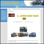 Screen shot of the A. Lewis Skip Hire website.