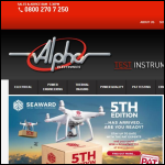 Screen shot of the Alpha Electronics Group website.