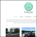 Screen shot of the Bespoke Event Team Ltd website.