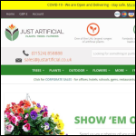 Screen shot of the Just Artificial Ltd website.