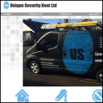 Screen shot of the Unique Security Kent Ltd website.