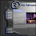 Screen shot of the R A D Fabricating Co website.