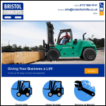 Screen shot of the Bristol Forklifts Ltd website.