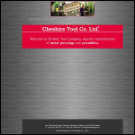 Screen shot of the Cheshire Tool Co. Ltd website.