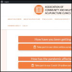 Screen shot of the Association of Community & Multibed Acupuncture Clinics, C.I.C website.