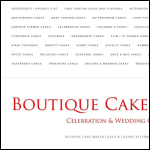 Screen shot of the Boutique Cake Studio Ltd website.