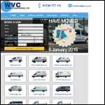 Screen shot of the WVC Self Drive website.