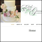 Screen shot of the Earl & Greenly Cakes Ltd website.