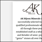 Screen shot of the Ak Bijoux Minerals Ltd website.