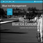 Screen shot of the Blue Ice Management Ltd website.