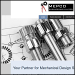 Screen shot of the Mepco Engineering Ltd website.