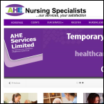 Screen shot of the Efficient Nursing Agency Ltd website.