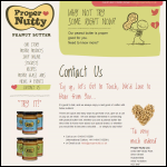 Screen shot of the Proper Nutty Ltd website.