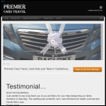 Screen shot of the Premier Cars Travel Ltd website.