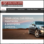 Screen shot of the Aj Body Works Centre Ltd website.