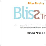 Screen shot of the Bliss Travel (Bawtry) Ltd website.