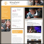 Screen shot of the Wingfield Academy website.