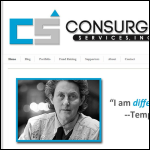 Screen shot of the Consurgoservices Ltd website.