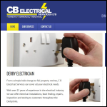 Screen shot of the Cb Electrical Services (Derby) Ltd website.