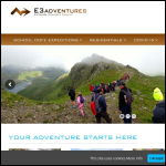 Screen shot of the E3adventures Ltd website.