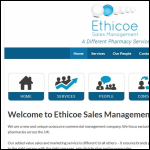 Screen shot of the Ethicoe Sales Management Ltd website.