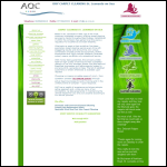 Screen shot of the AQC website.