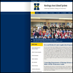 Screen shot of the Hastings High School website.