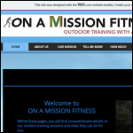 Screen shot of the On A Mission Fitness Ltd website.