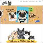 Screen shot of the Sketch Your Pet Ltd website.