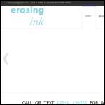 Screen shot of the Erasing Ink Ltd website.
