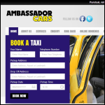Screen shot of the Ambassador Cars (W.G.C.) Ltd website.