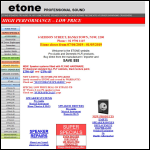 Screen shot of the Etone Ltd website.