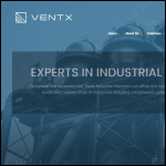 Screen shot of the Ventx Industrial Silencers website.