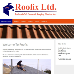 Screen shot of the Roofix Renovations Ltd website.
