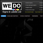 Screen shot of the We Do Signs & Labels Ltd website.